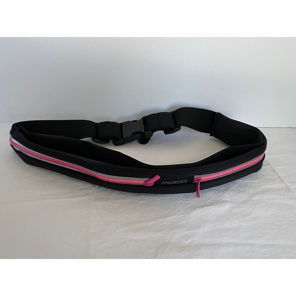 MOKO black and pink runners bum bag travel belt fanny pack